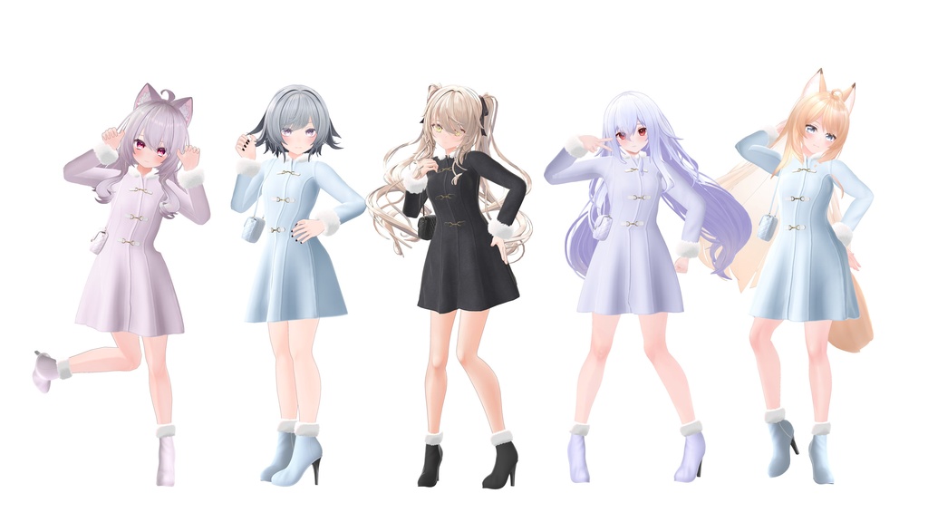 【48アバター対応】ふわふわパステルコート