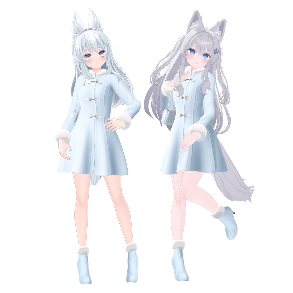 【48アバター対応】ふわふわパステルコート