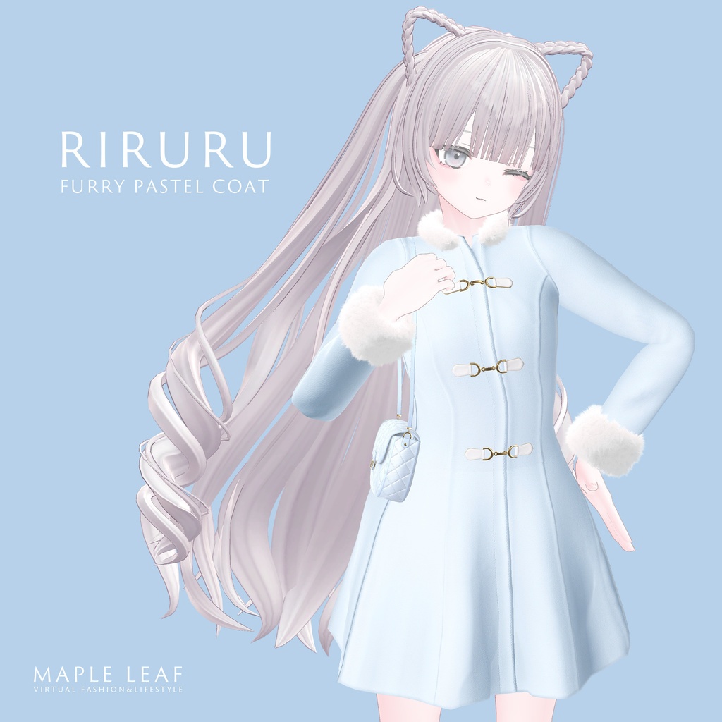 【48アバター対応】ふわふわパステルコート