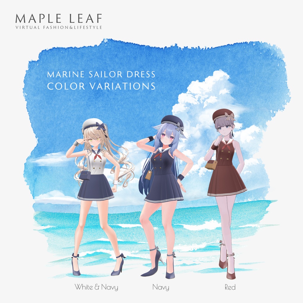 【27アバター対応】Marine Sailor Dress
