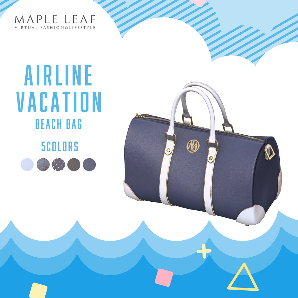 【24アバター対応】Airline Vacation ビキニ+腕時計+バッグ