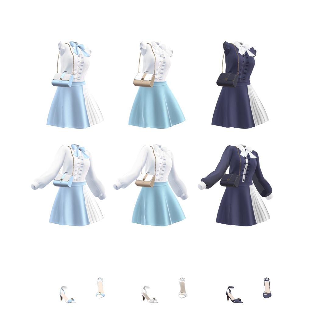 【37アバター対応】Urban Elegance 長袖+半袖 OLコーデ