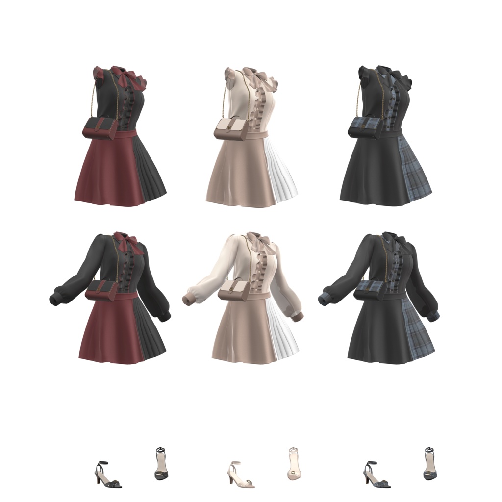 【37アバター対応】Urban Elegance 長袖+半袖 OLコーデ