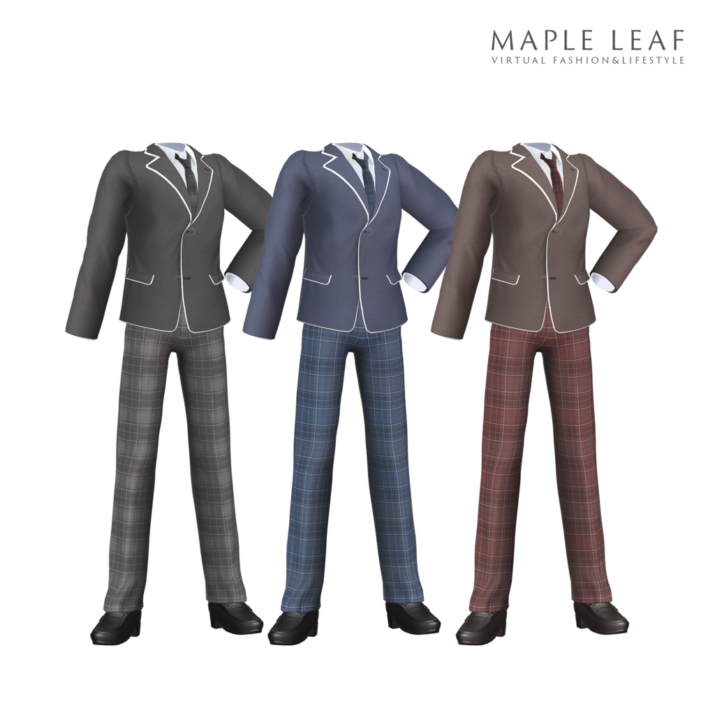 【セミ対応】男性アバター版 航空学校制服 -Flight School Uniform for Men