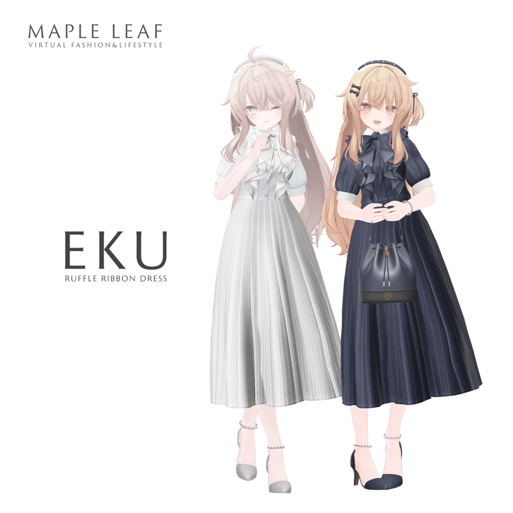 【27アバター対応】Ruffle Ribbon Dress