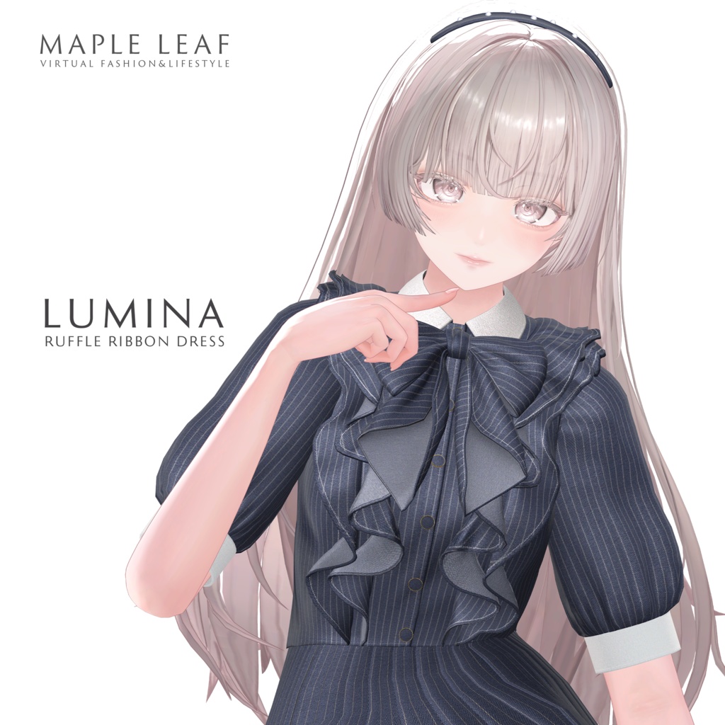 【27アバター対応】Ruffle Ribbon Dress