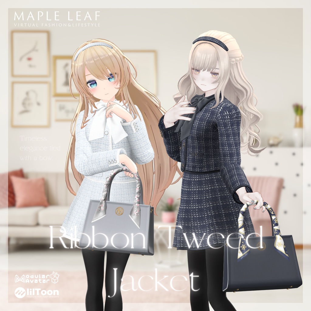 【20アバター対応】Ribbon Tweed Jacket