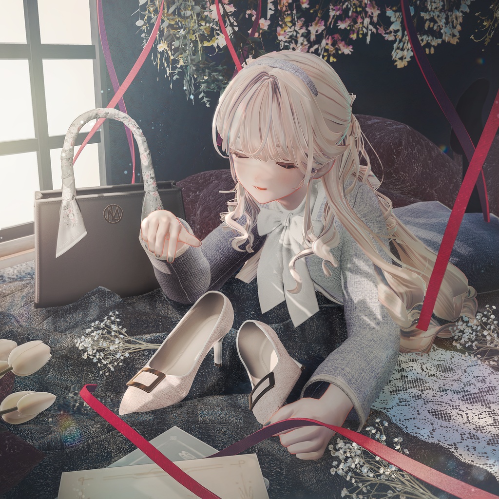 【23アバター対応】Ribbon Tweed Jacket