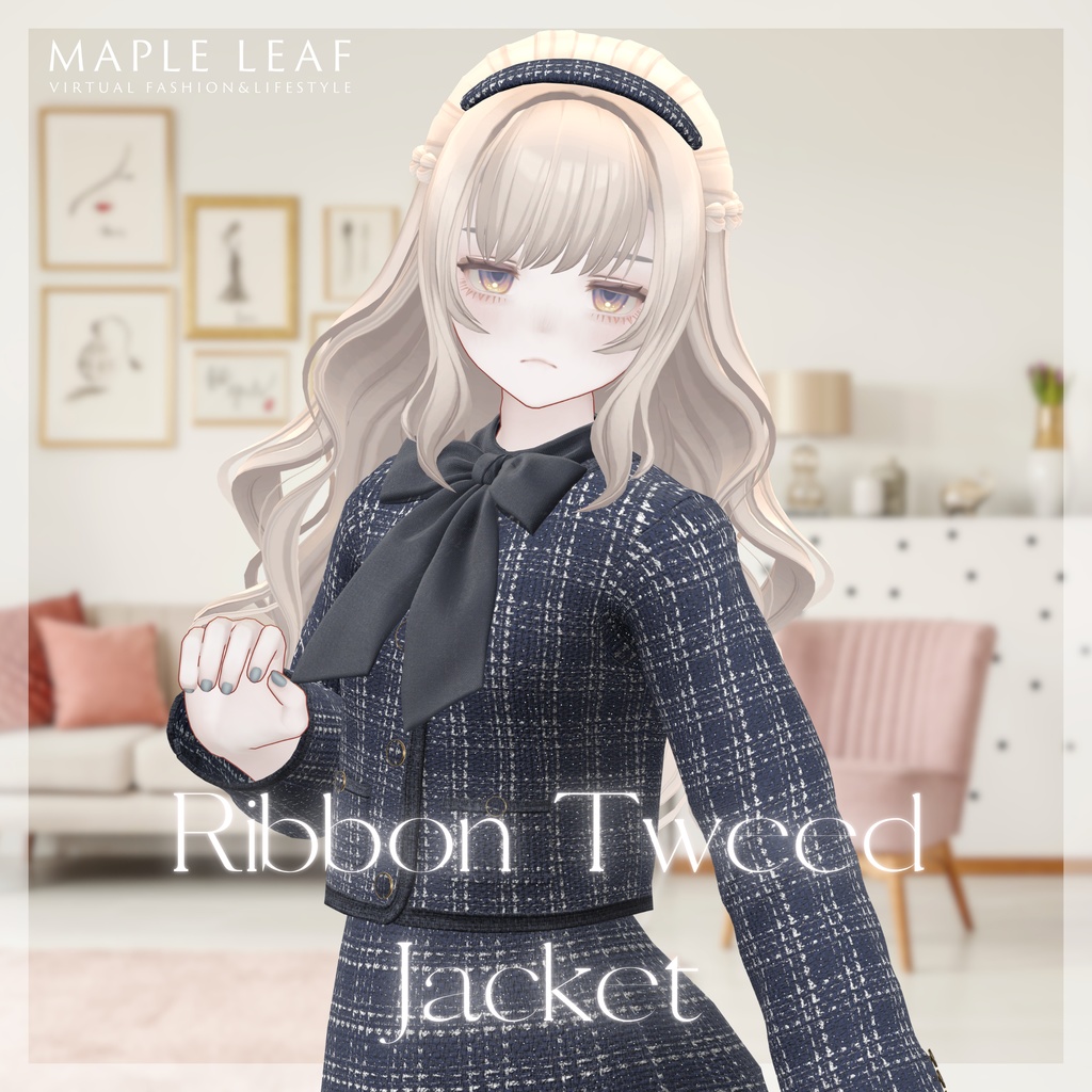 【20アバター対応】Ribbon Tweed Jacket