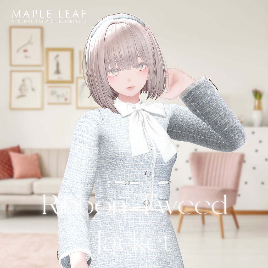 【20アバター対応】Ribbon Tweed Jacket