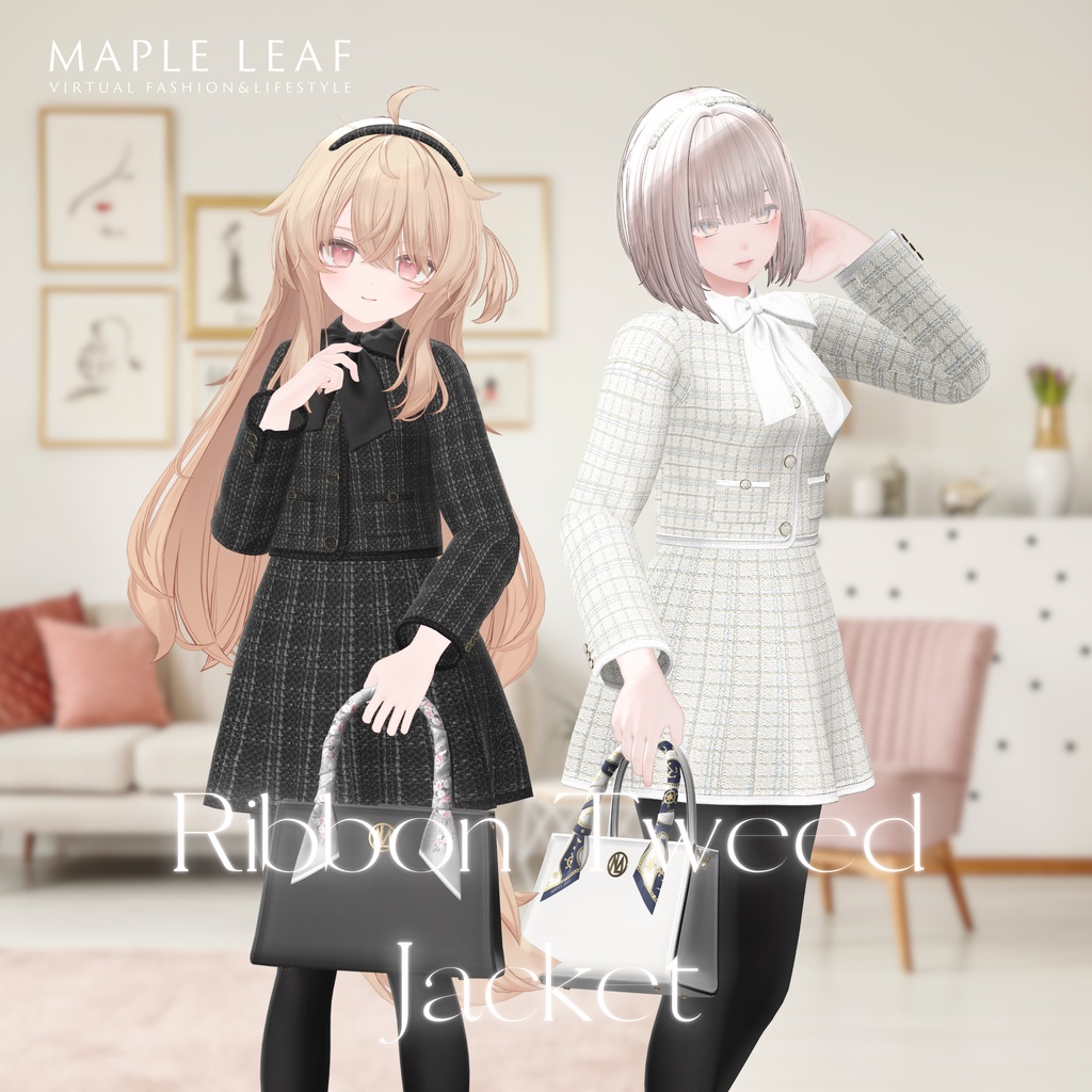 【20アバター対応】Ribbon Tweed Jacket