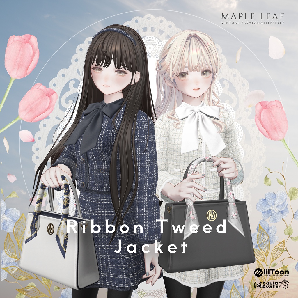 【20アバター対応】Ribbon Tweed Jacket