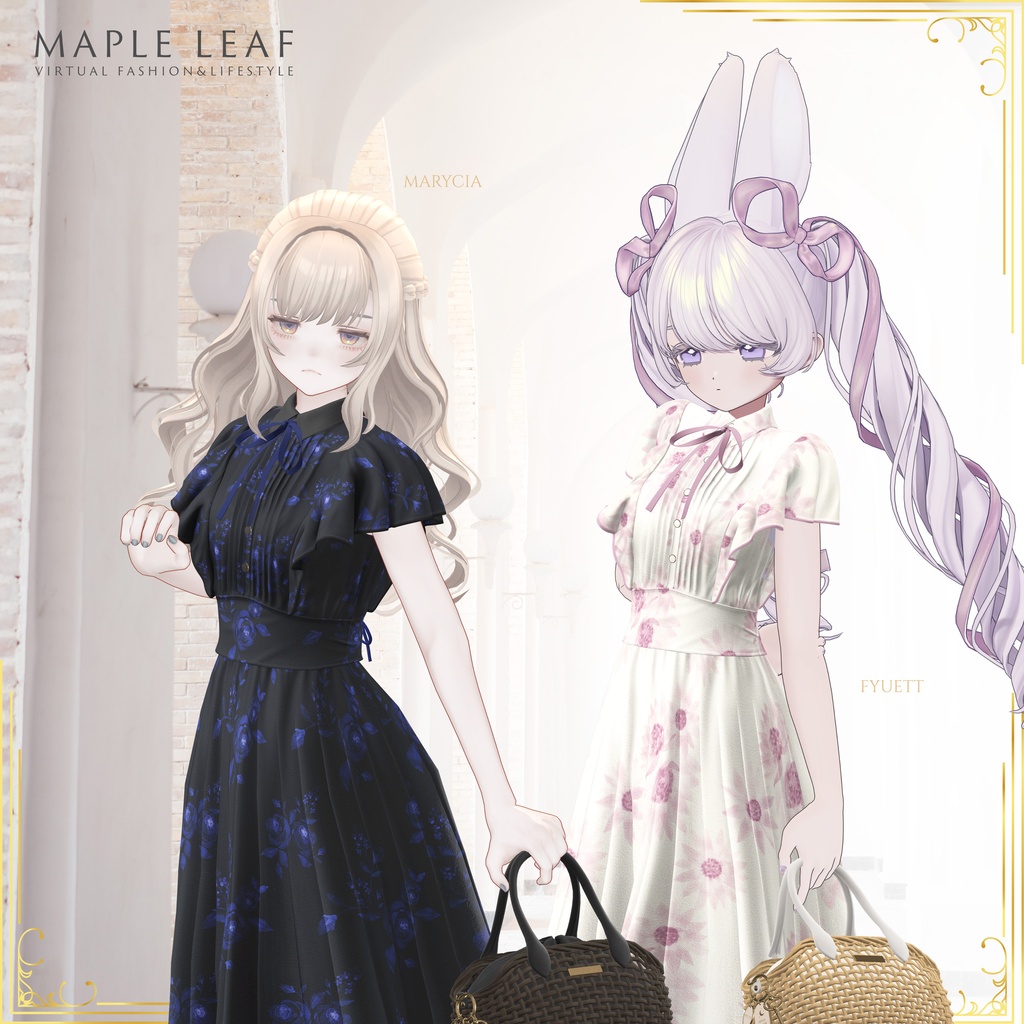 【24アバター対応】フローラル・リゾートドレス