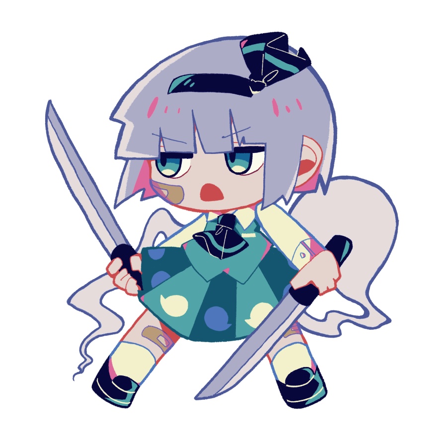 永夜抄自機人間組&妹紅ステッカー