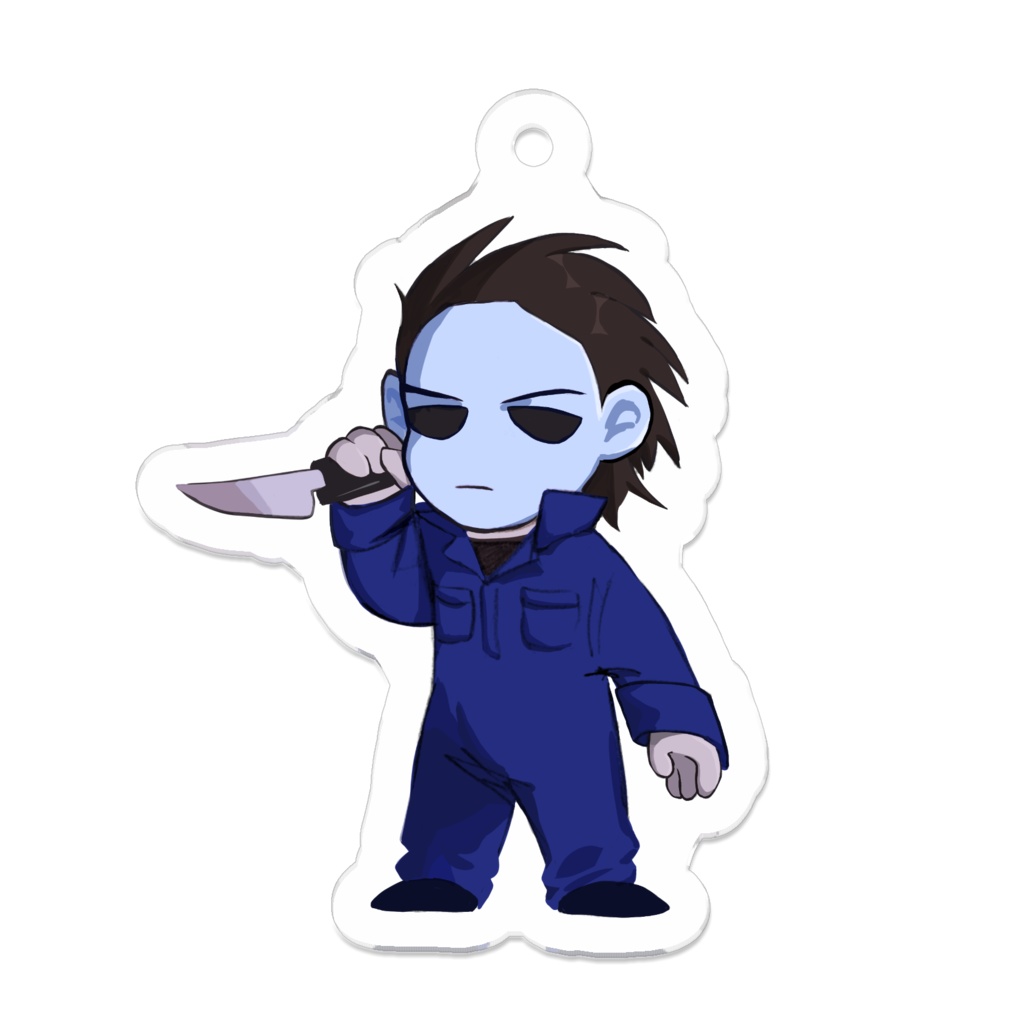 michael myers chibi halloween 1978 acrylic keychain 