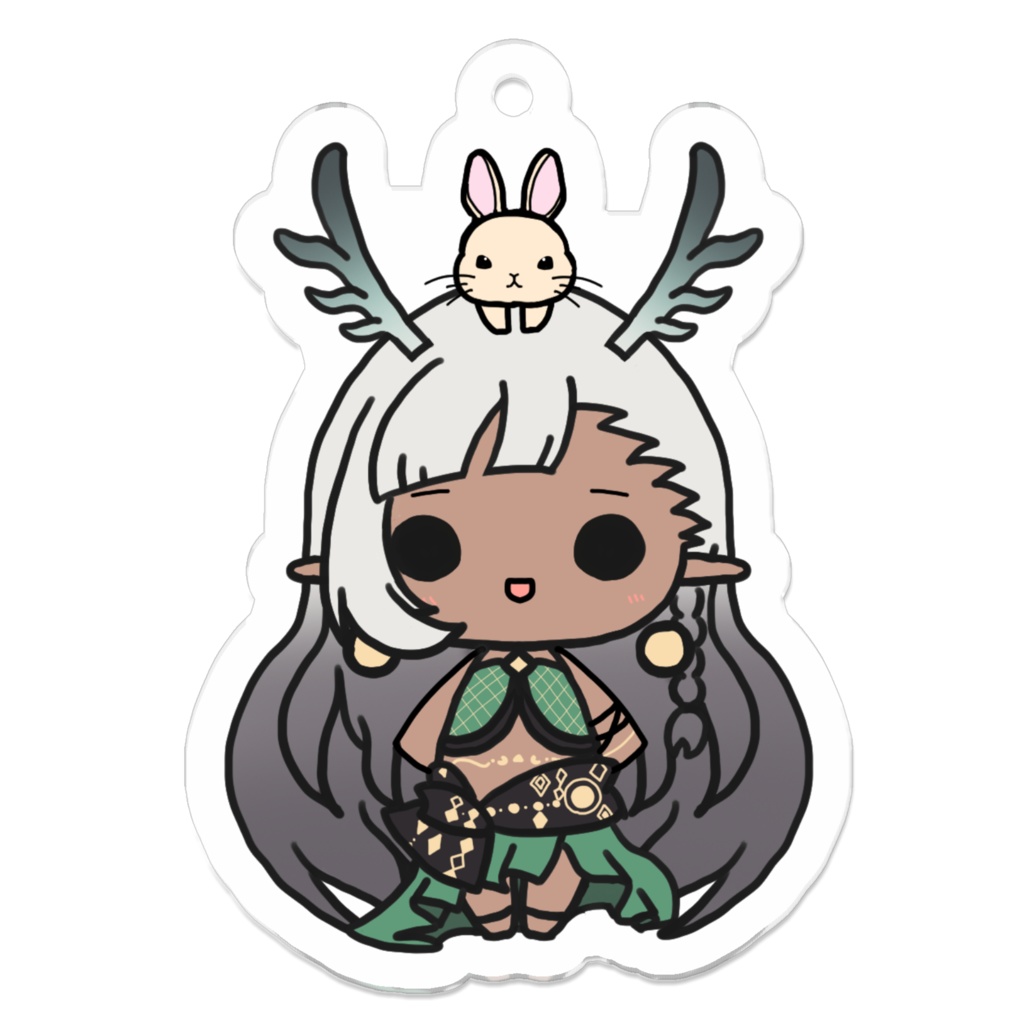 新竜モカ（うさ）アクリルキーオルダー