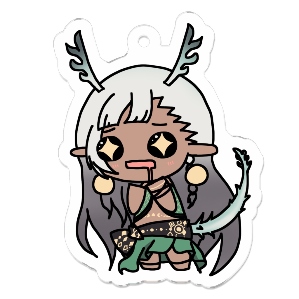 新竜モカ（よだれ）アクリルキーホルダー