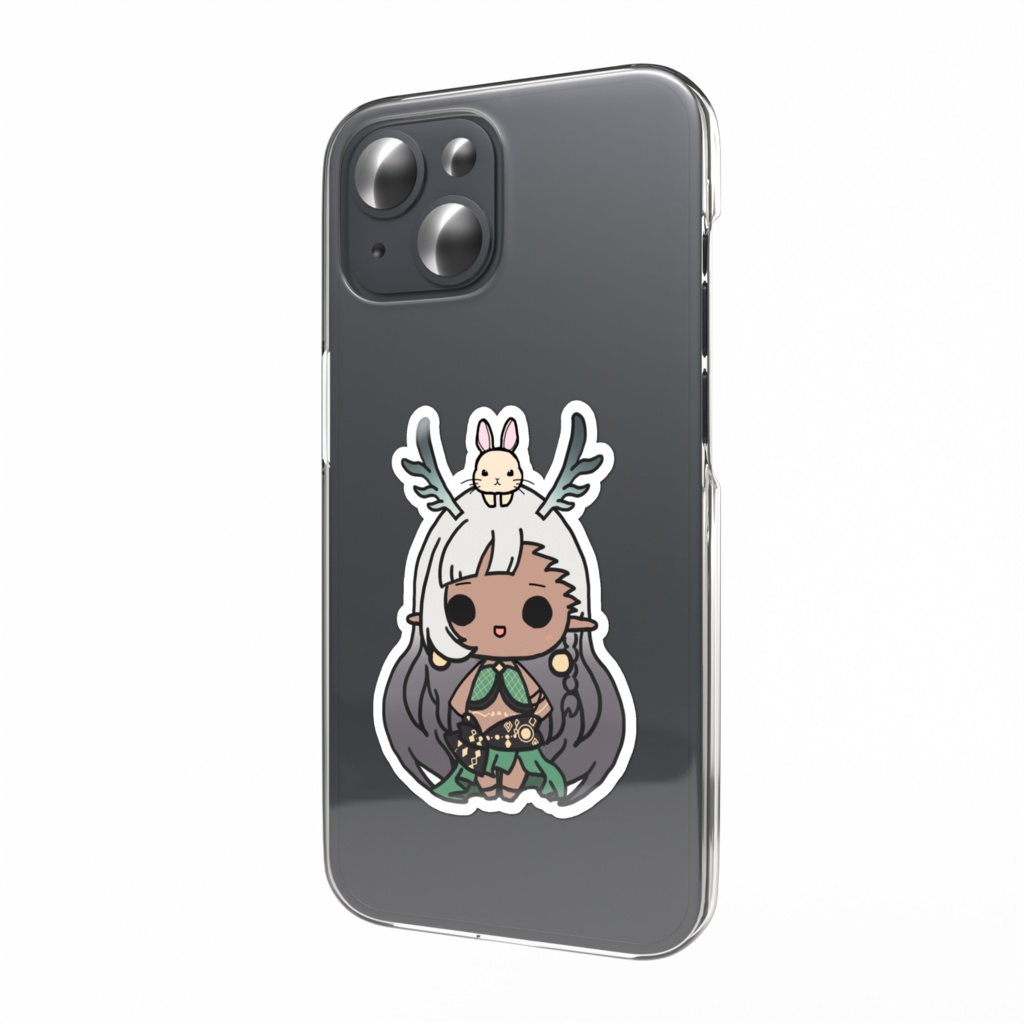 新竜モカ（うさ）スマホステッカー