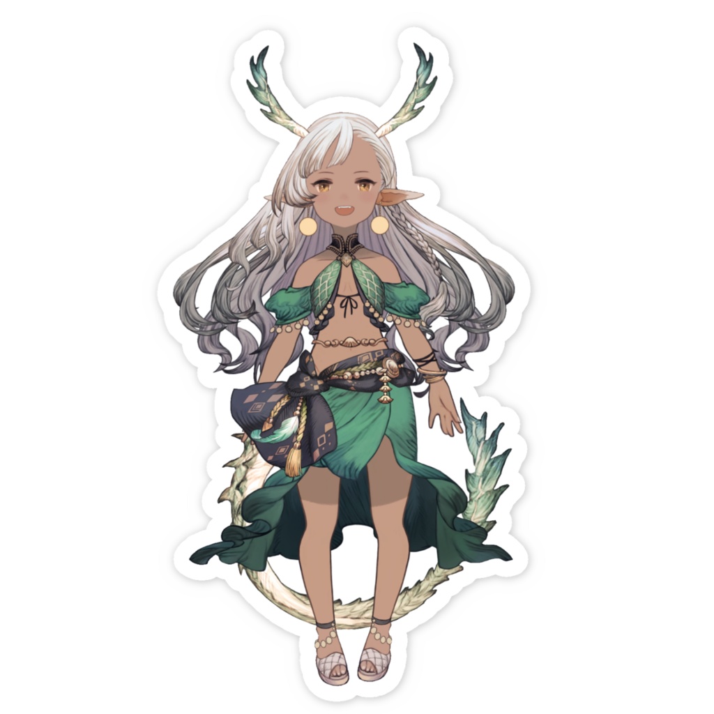 新竜モカ(立ち絵)スマホステッカー