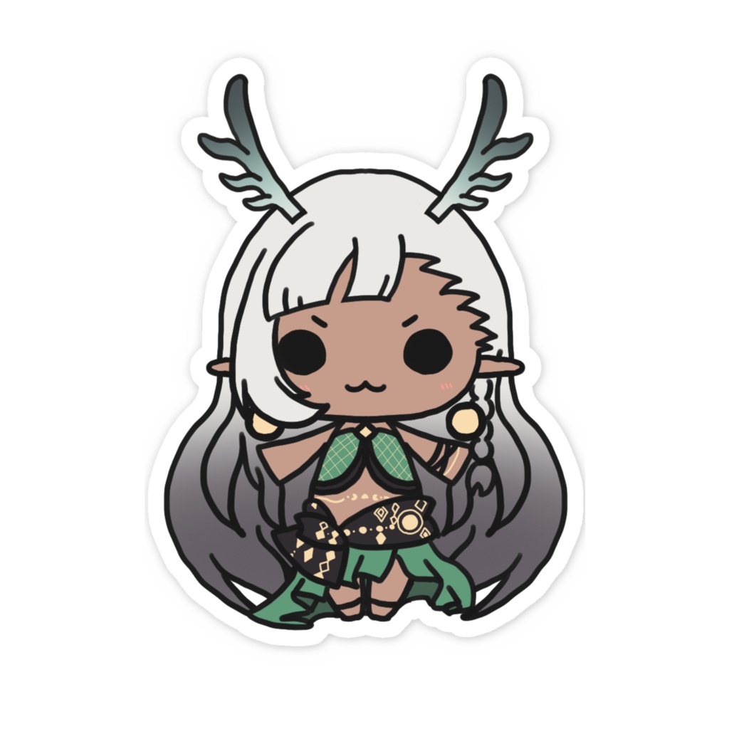 新竜モカ(ノーマル)スマホステッカー