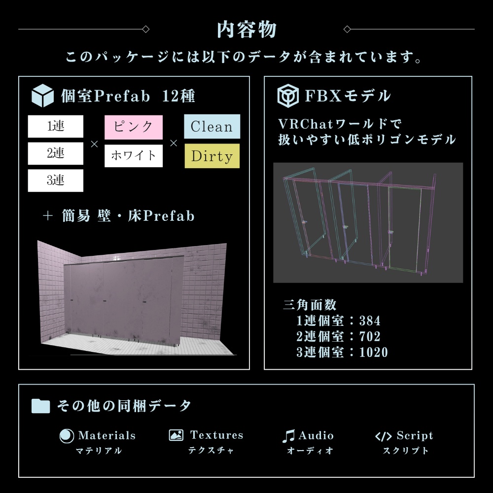 【VRChat向け】開けたくない個室 / Toilet Stall【ノックギミック付き】