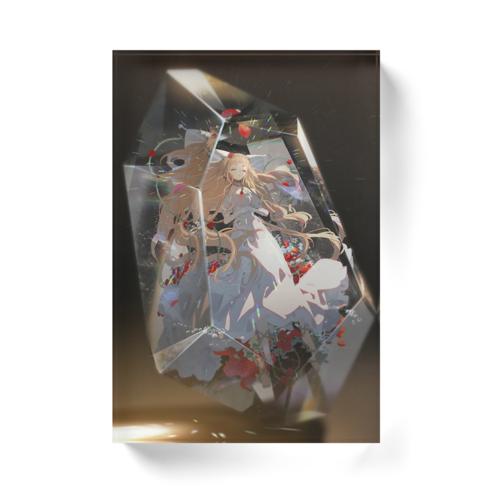 Briar rose in crystalアクリルブロック