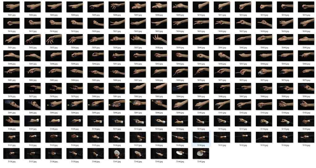 手の写真リファレンスパック