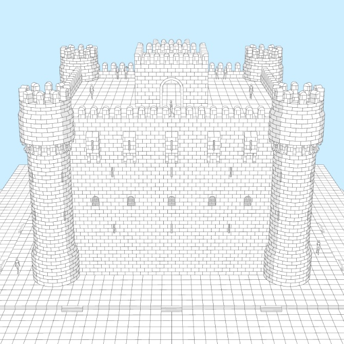 【3D素材】要塞セット1【cs3o】