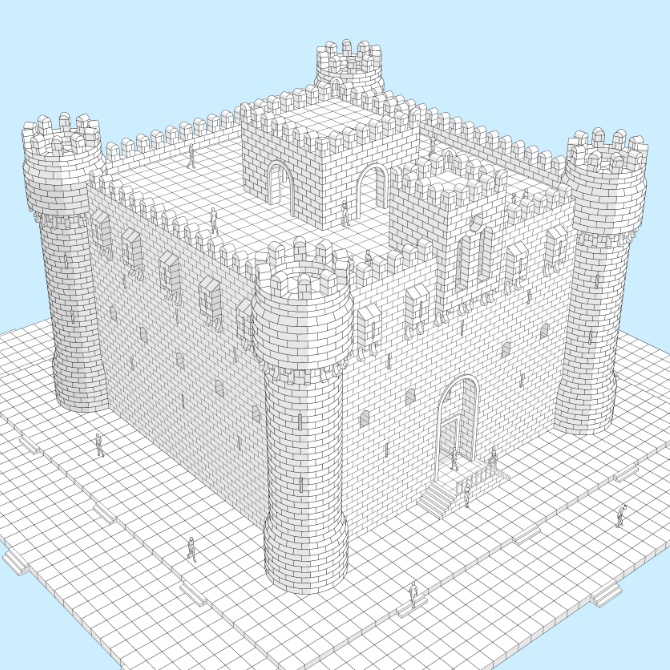 【3D素材】要塞セット1【cs3o】