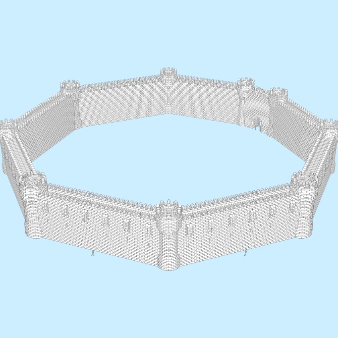 【3D素材】要塞セット1【cs3o】