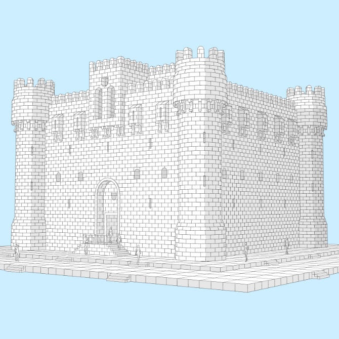 【3D素材】要塞セット1【cs3o】