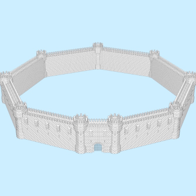 【3D素材】要塞セット1【cs3o】
