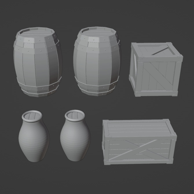 中世の荷車/積荷付き1 Medieval Cart/ With Cargo 1