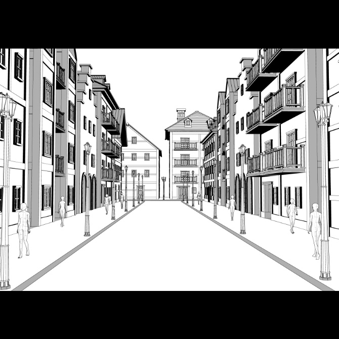 中世の街並み1 Medieval Cityscape 1