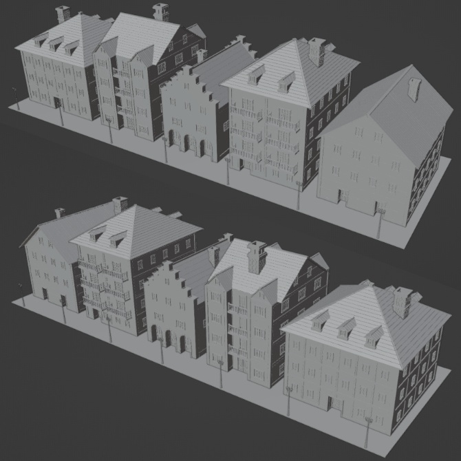 中世の街並み1 Medieval Cityscape 1