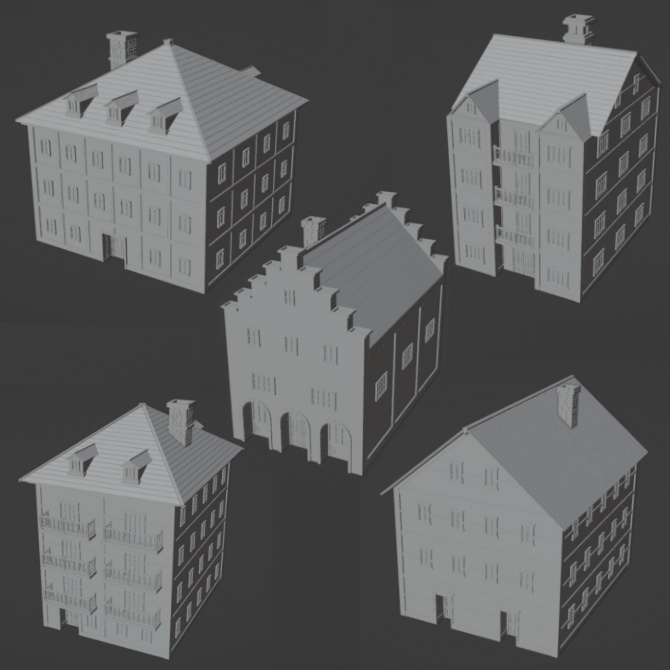 中世の街並み1 Medieval Cityscape 1