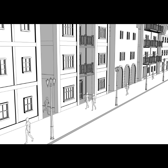 中世の街並み1 Medieval Cityscape 1