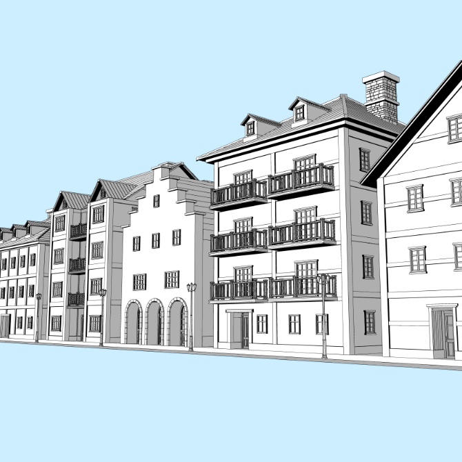 中世の街並み1 Medieval Cityscape 1