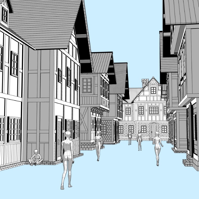 中世の街1 Medieval Town 1