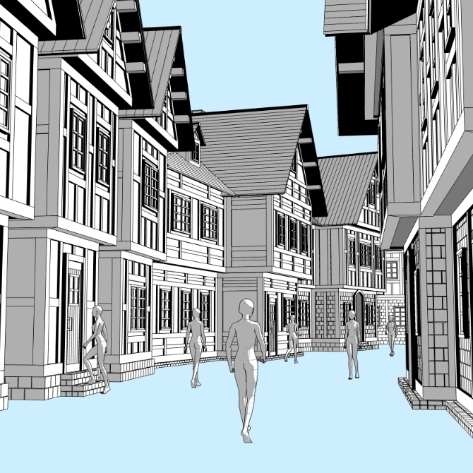 中世の街1 Medieval Town 1
