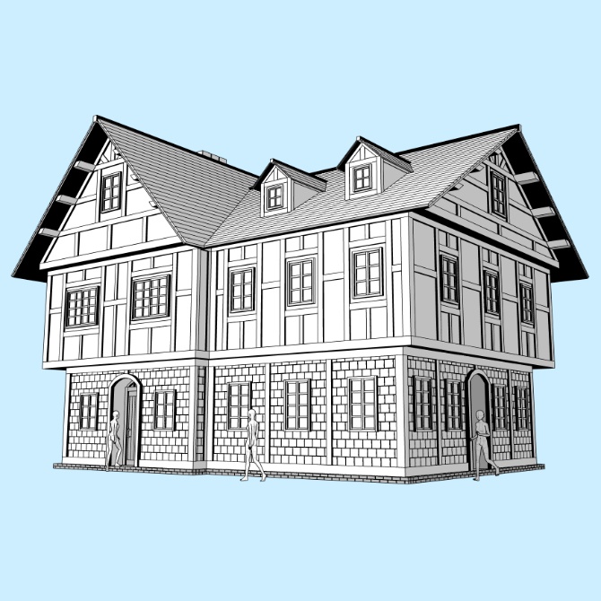 中世の家8 Medieval House 8