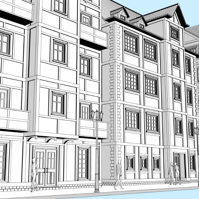 【3D素材】中世の街並み2【cs3o】