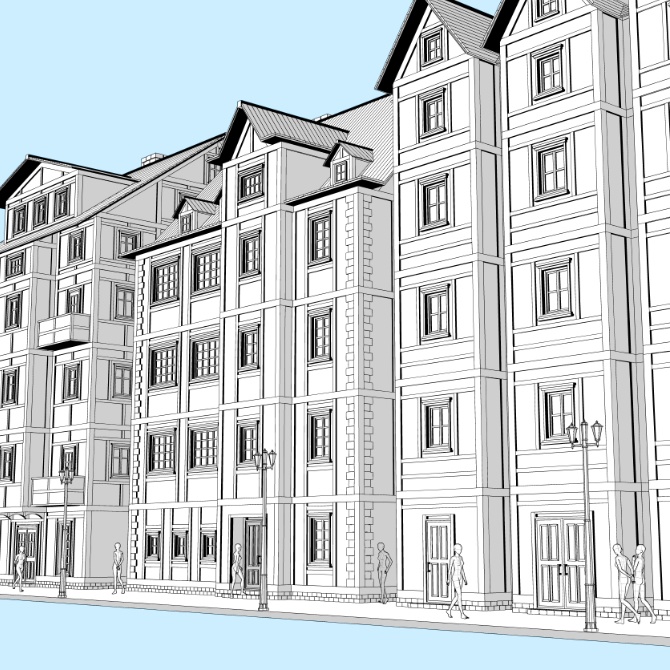 【3D素材】中世の街並み2【cs3o】