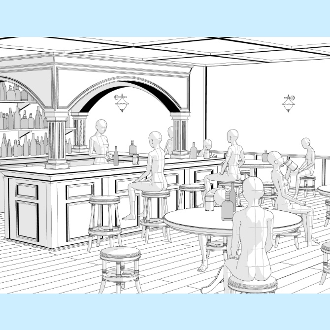 【3D素材】中世の酒場4【cs3o】