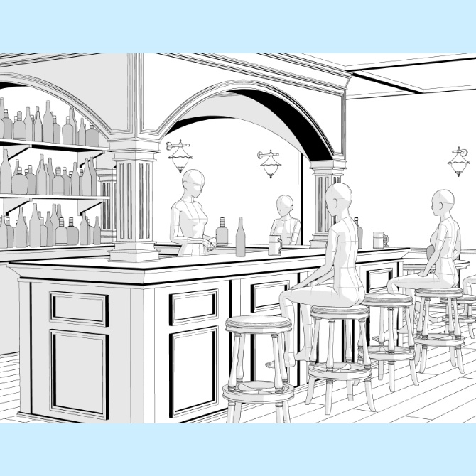 【3D素材】中世の酒場4【cs3o】