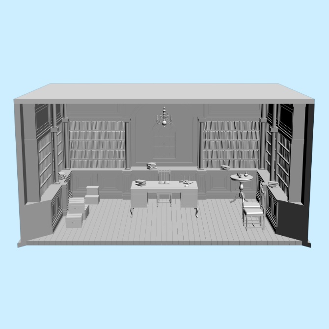 【3D素材】中世の書斎1【cs3o】