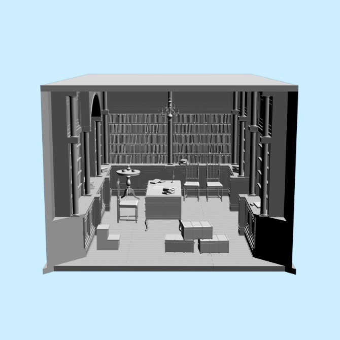 【3D素材】中世の書斎1【cs3o】