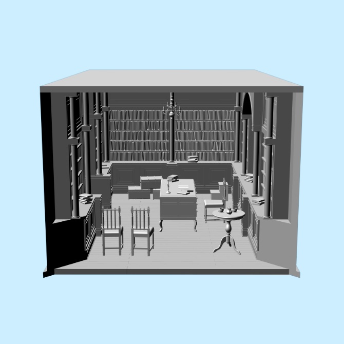 【3D素材】中世の書斎1【cs3o】