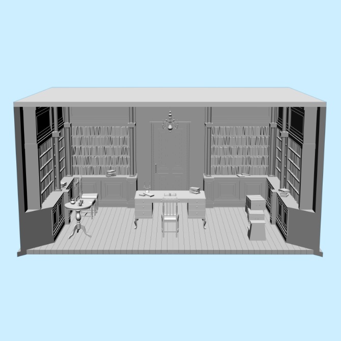 【3D素材】中世の書斎1【cs3o】