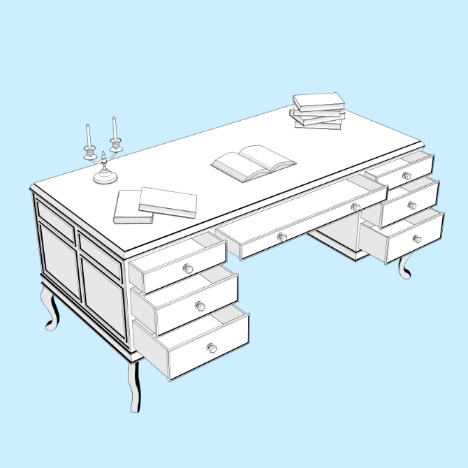 【3D素材】中世の書斎1【cs3o】